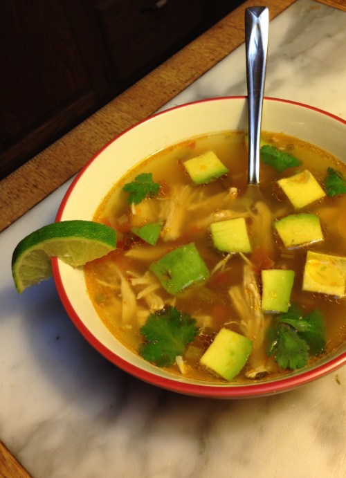 This Avocado Chicken soup is low-carb. Use the search box to find the recipe.
